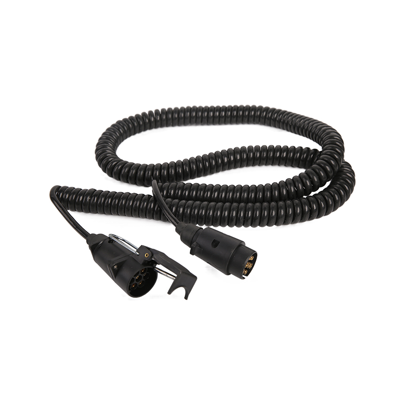 Bobina a spirale in PU nera a 7 poli JH018
