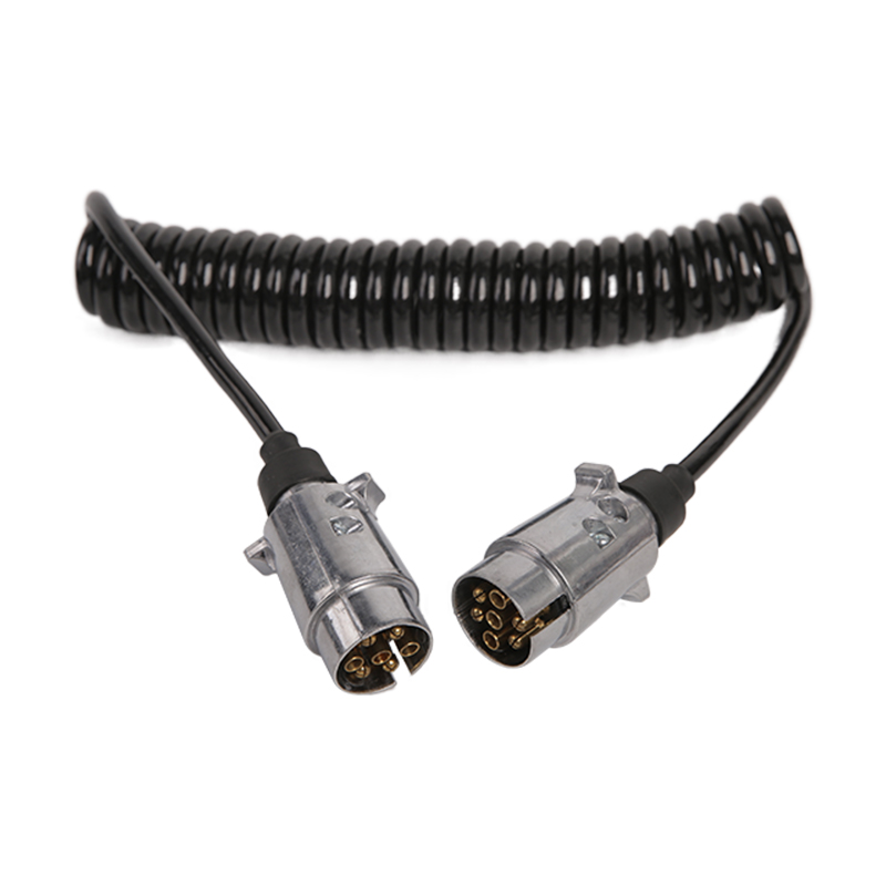 Bobina a spirale in PU nera a 7 poli JH020