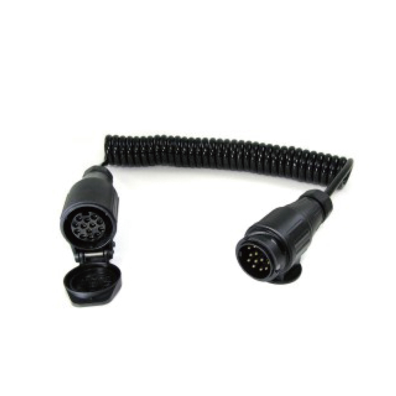 Bobina a spirale PU a 7 poli 6x1+1x1,5mm2 con spina in plastica a 13 pin e presa in plastica a 13 pin. Lunghezza cavo 1m, 2m,3m.....JH008-Z