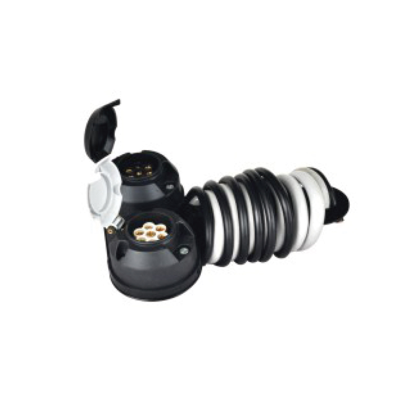 PRESA 7Pin N S con metallo, piastra, lunghezza cavo 1,6 m, nero 1x,5+6x1,5mm2, grigio 7x0,75mm² per riferimento JH010-C