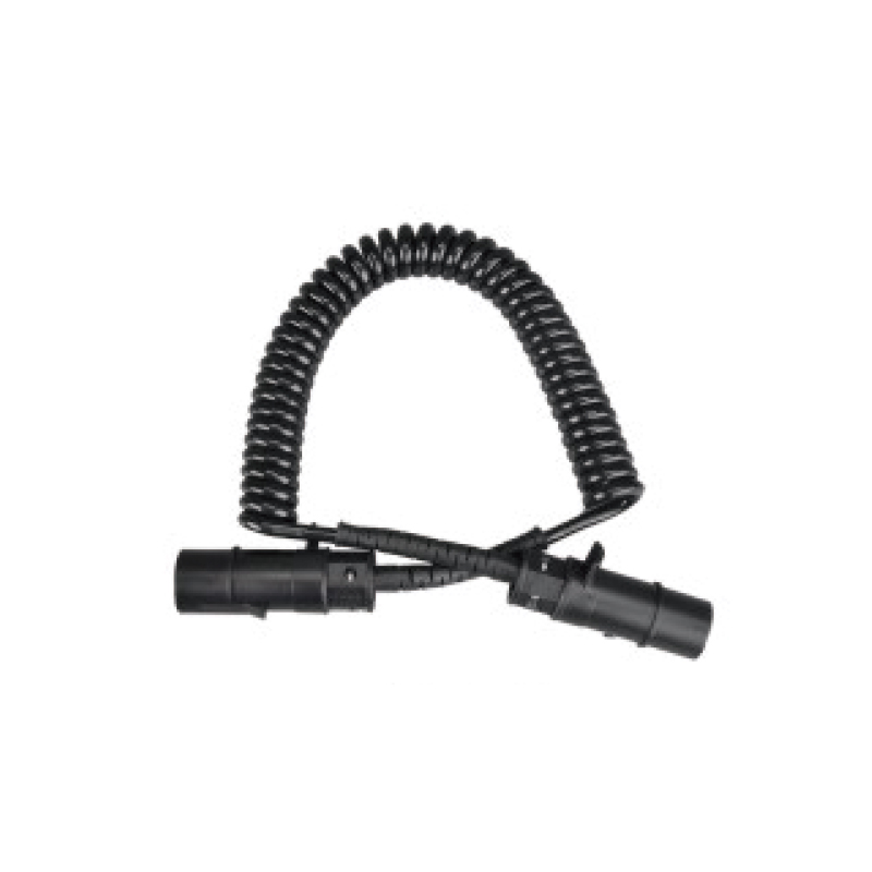 Bobina a spirale PU a 7 poli, 2 tappi in plastica nera 24 V; lunghezza cavo 1 m 2 m 3 m.......JH082-B